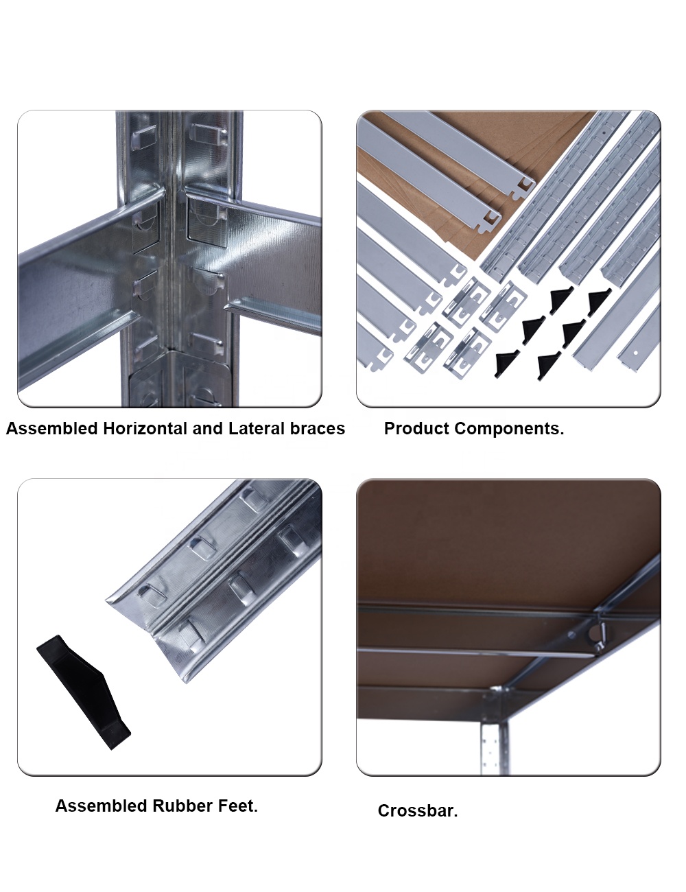 KINDE Racking Shelves Garage Storage Shelves 875KG 180x90x40cm Display Stand Boltless Adjustable Boltless Metal / Rivet Shelving