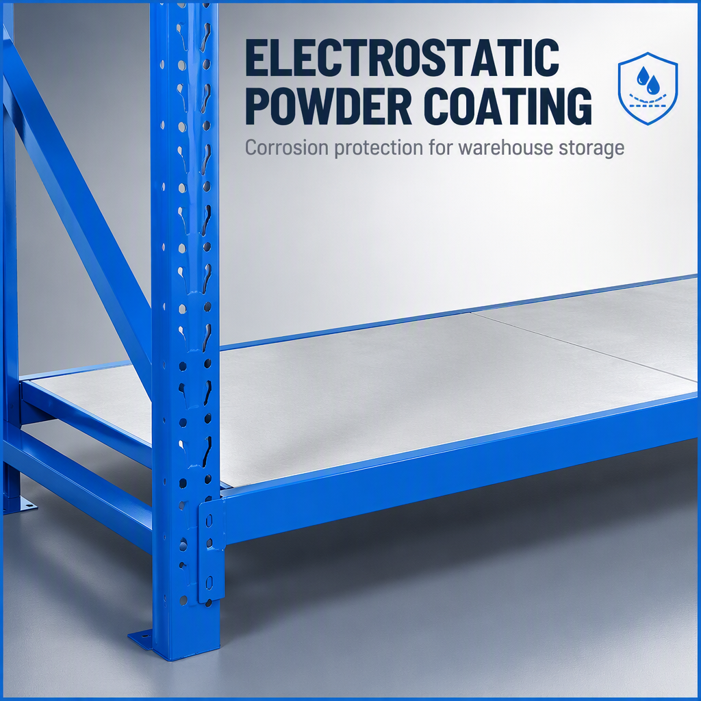 Boltless Metal Shelving 4 Tier Steel Storage Racks Medium Heavy Duty 200KG 300KG 500KG Load Corrosion Resistant Warehouse Shelf