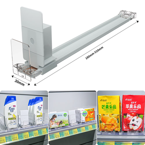 Adjustable Pushing Pusher System Shelf for Store Can Organizer for Supermarket Shelving Displays