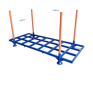 Unassembled 1000kg Load-bearing Metal Wire Structure Wire Storage Cage Stacking Rack Shelf