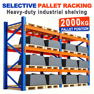 L2200*W1200*H4050mm 4-layer 2000kg Heavy Duty Pallet Rack Industrial Warehouse Shelving Adjustable Steel Storage Rack System