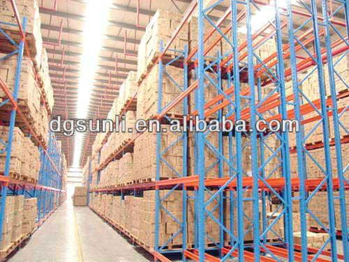 Factory Price Heavy-Duty Adjustable Steel Durable Pallet Rack Warehouse Drive-Through Selective Pallet Stacking Racking Shelf