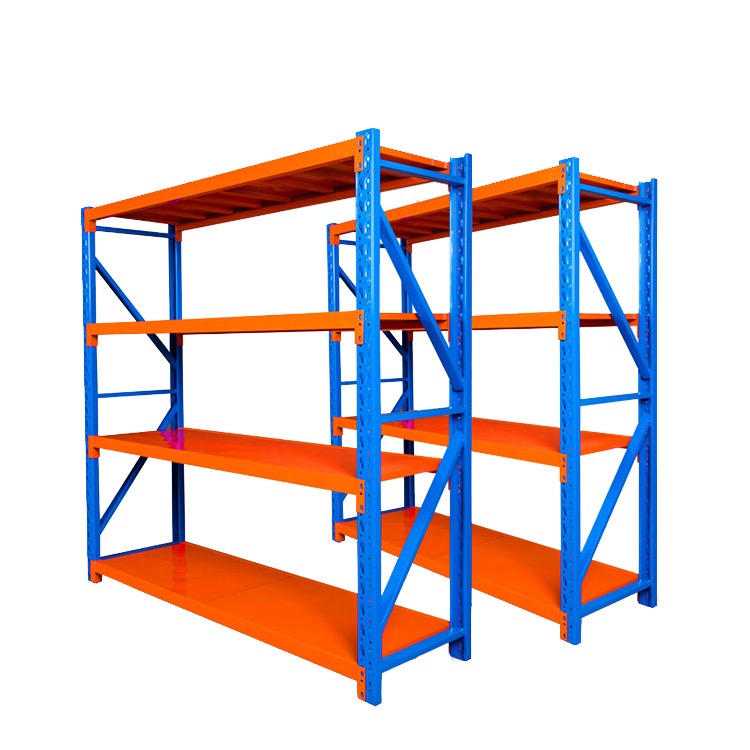 Steel Warehouse Shelving Racks Boltless Corrosion Protection 4-Layer Storage System Electrostatic Powder Coating 3-Year Warranty