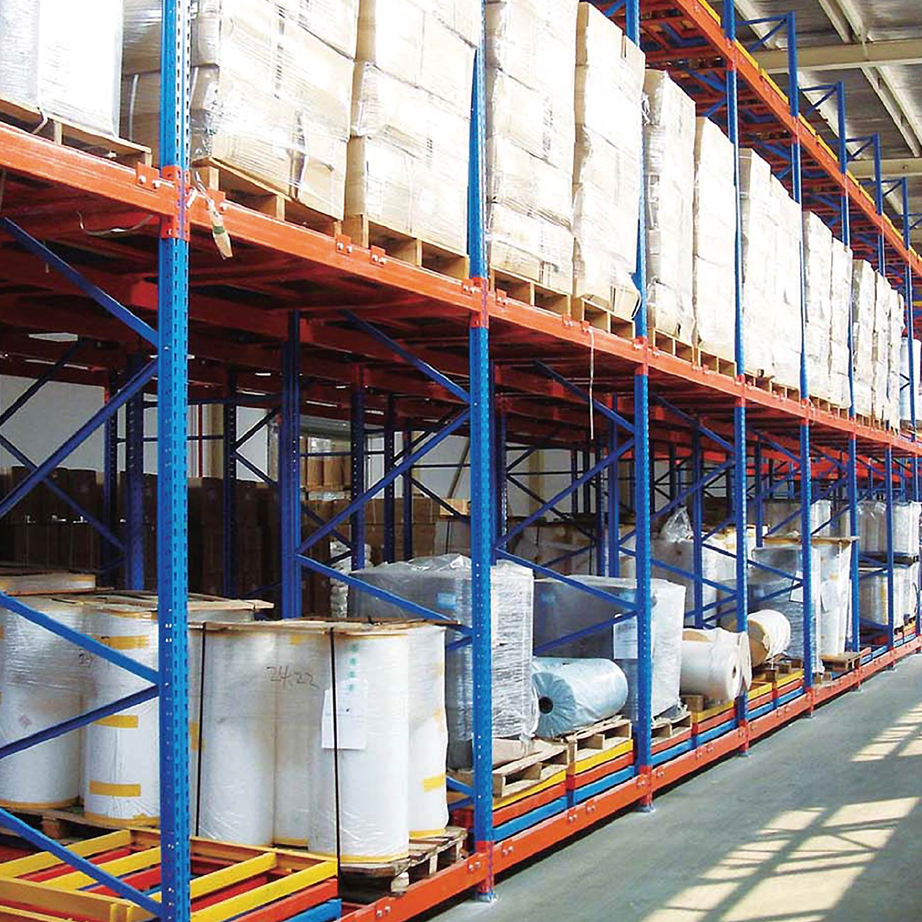 Heavy Duty Steel 5 Push Back Racking System High Capacity Powder Coated Custom Design Small Batch Multiple Variety Bulk Goods