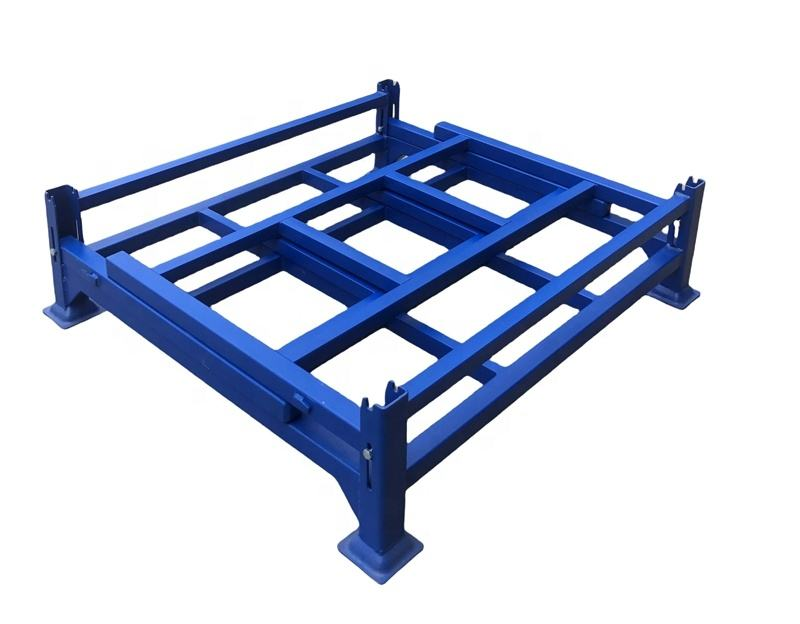 Customized Heavy-Duty Blue Steel Warehouse Shelves Folding Pallet Racking Stacked Racking Anti-Corrosion Function